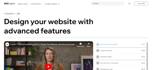 Design your website with advanced features