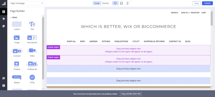 Wix Vs. BigCommerce - BigCommerce's editor has a harder learning curve to use to create your online store