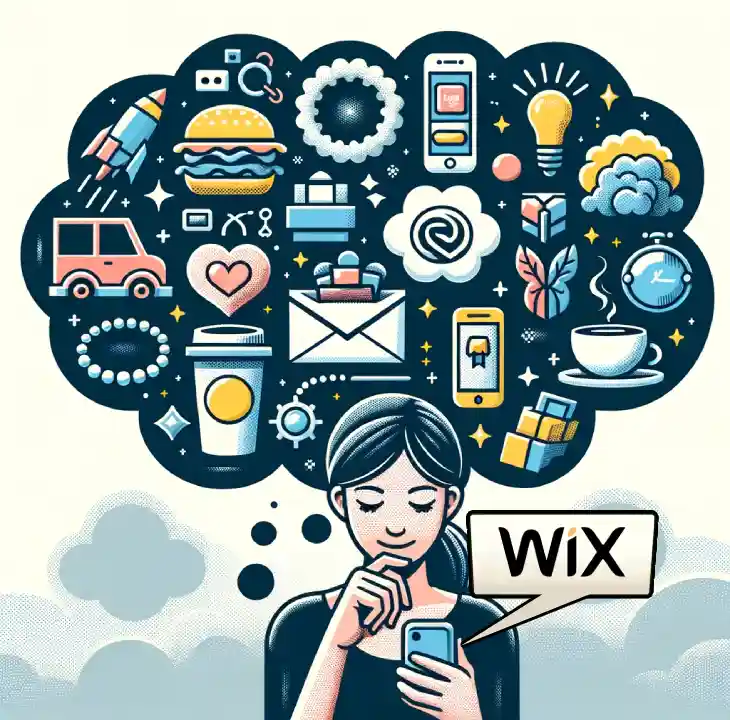 Branded Apps by Wix Review- girl thinking about branded apps through the wix program