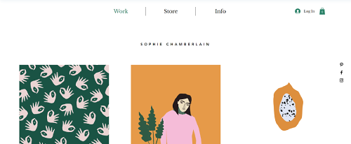 Best Artist Wix Templates - a Wix artist template designed by Sophie Chamberlain