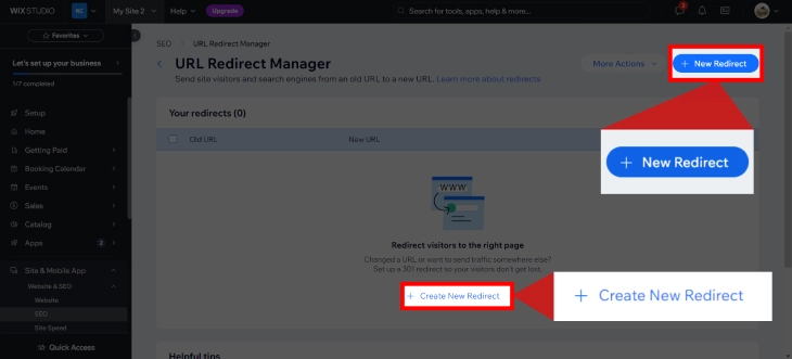 How To Set Up A 301 Redirect On Wix | Wiksit