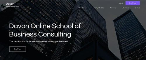 Davon Business Consulting School Template