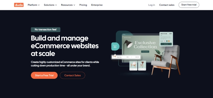 Wix Vs. Duda - Duda's eComemerce helps users publish polished online stores quickly