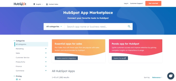 Wix Vs. HubSpot CMS - HubSpot CMS App Marketplace offers both free and paid integrations to your website
