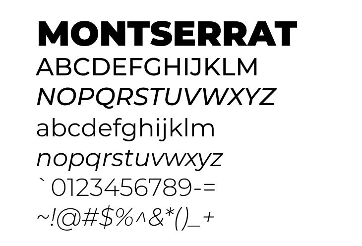 Best Fonts For Your Wix Website - Montserrat is a great font for your Wix website because of it's tall imposing letters that give content a strong presence