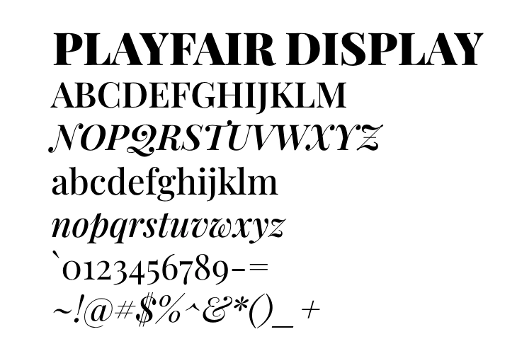 Best Fonts For Your Wix Website - Playfair Display is a great font for your Wix website for a more sophisticated and vintage-themed blog