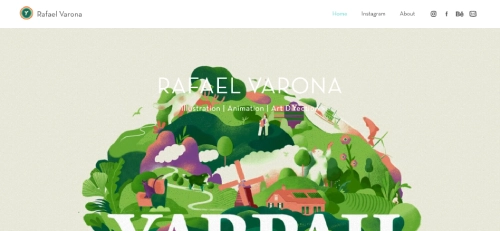Best Portfolio Wix Examples - Rafael Varona's website is a great portfolio Wix example that showcases your works