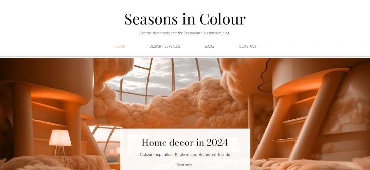 Best Wix Blog Examples - Seasons in Colour is a great example of a Wix home decor blog website