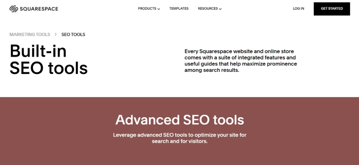 Wix Vs. Shopify Vs. Squarespace - Squarespace Built-in SEO tools to help you rank better in search engines
