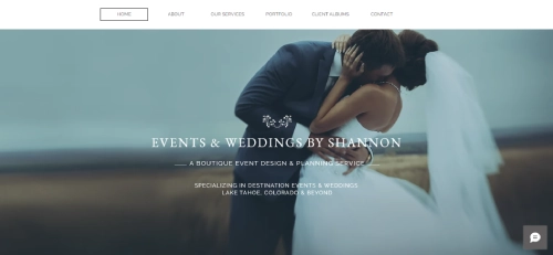 Best Portfolio Wix Examples - Weddings by Shannon's website is a great portfolio Wix example that showcases your wedding photography