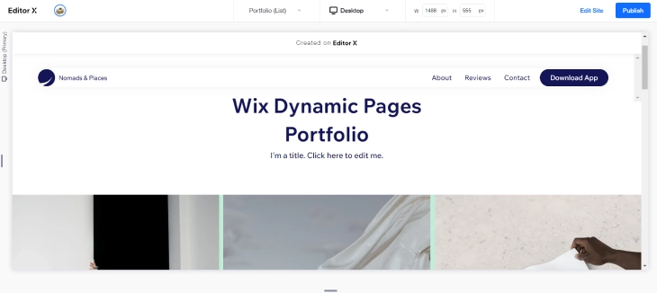 Wix Dynamic Pages - Wix's dynamic pages are also good for portfolios because of its dedicated pages and image descriptions