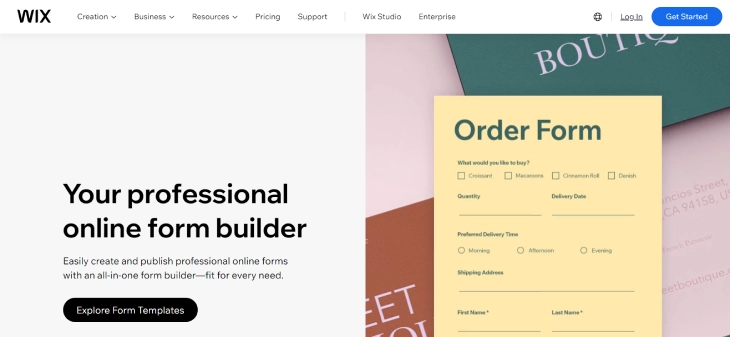 Best Online Form Builders For Wix - Wix Form Builder is one of the best online form builders for Wix