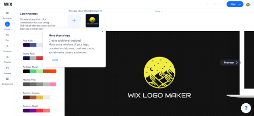Guide for Wix Logo Maker - customizing your logo to fit more with your brand and need