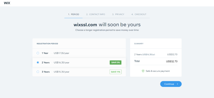 How Much is a Wix Domain - Wix Domain Registration Prices that are paid yearly