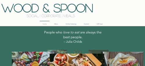 Best Wix Website Examples - Wood & Spoon website is a good example of a Wix website for restaurant owners