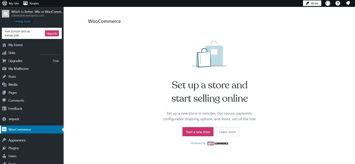 Wix Vs. Shopify Vs. WordPress - WordPress WooCommerce to start selling online