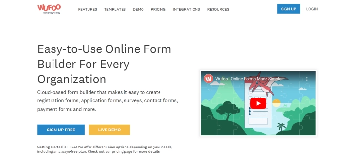 Best Online Form Builders For Wix - Wufoo is one of the best online form builders for Wix