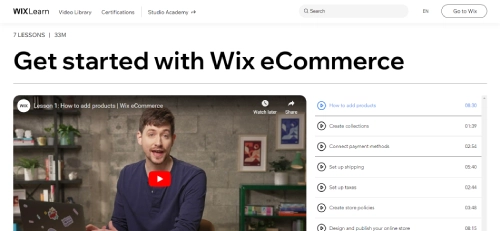 Get started with Wix eCommerce